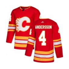 Men Adidas Calgary Flames #4 Rasmus Andersson Premier Red Alternate NHL Jersey