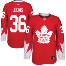 Men Adidas Toronto Maple Leafs #36 Josh Jooris Authentic Red Alternate NHL Jersey