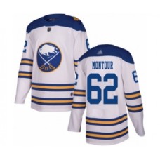 Men Buffalo Sabres #62 Brandon Montour Authentic White 2018 Winter Classic Hockey Stitched Jersey