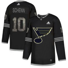 Men Adidas St. Louis Blues #10 Brayden Schenn Black Authentic Classic Stitched NHL Jersey