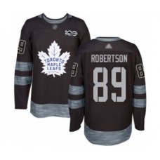 Men Toronto Maple Leafs #89 Nicholas Robertson Authentic Black 1917-2017 100th Anniversary Hockey Stitched Jersey