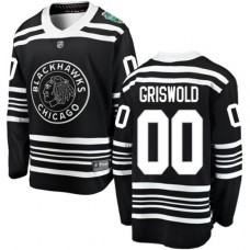 Men Chicago Blackhawks #00 Clark Griswold Black 2019 Winter Classic Fanatics Branded Breakaway NHL Jersey