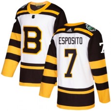 Men Adidas Boston Bruins #7 Phil Esposito Authentic White 2019 Winter Classic NHL Jersey