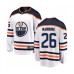 Men Edmonton Oilers #26 Brandon Manning Authentic White Away Fanatics Branded Breakaway Hockey Stitched Jersey