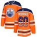 Men Adidas Edmonton Oilers #60 Olivier Rodrigue Authentic Orange USA Flag Fashion NHL Jersey