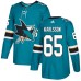 Men Adidas San Jose Sharks #65 Erik Karlsson Premier Teal Green Home NHL Jersey