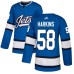 Men Adidas Winnipeg Jets #58 Jansen Harkins Authentic Blue Alternate NHL Jersey