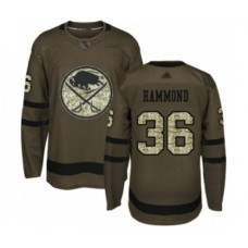 Men Buffalo Sabres #36 Andrew Hammond Authentic Green Salute to Service Hockey Stitched Jersey