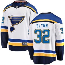 Men St. Louis Blues #32 Brian Flynn Fanatics Branded White Away Breakaway NHL Jersey