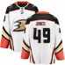 Men Anaheim Ducks #49 Max Jones Authentic White Away Fanatics Branded Breakaway NHL Jersey