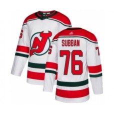 Men New Stitched Jersey Devils #76 P. K. Subban Authentic White Alternate Hockey Stitched Jersey