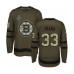 Men Boston Bruins #33 Zdeno Chara Authentic Green Salute to Service 2019 Stanley Cup Final Bound Hockey Jersey