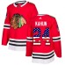 Men Adidas Chicago Blackhawks #24 Dominik Kahun Red Home Authentic USA Flag Stitched NHL Jersey