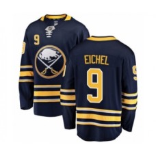 Men Buffalo Sabres #9 Jack Eichel Fanatics Branded Navy Blue Home Breakaway NHL Jersey