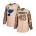 Men St. Louis Blues #49 Ivan Barbashev Authentic Camo Veterans Day Practice 2019 Stanley Cup Champions Hockey Jersey