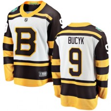 Men Boston Bruins #9 Johnny Bucyk White 2019 Winter Classic Fanatics Branded Breakaway NHL Jersey