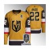 Men Vegas Golden Knights #22 Michael Amadio Gold 2023 Stanley Cup Champions Stitched Jersey