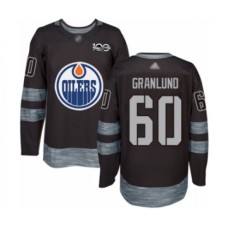 Men Edmonton Oilers #60 Markus Granlund Authentic Black 1917-2017 100th Anniversary Hockey Stitched Jersey