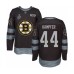 Men Boston Bruins #44 Steven Kampfer Authentic Black 1917-2017 100th Anniversary 2019 Stanley Cup Final Bound Hockey Jersey