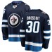 Men Winnipeg Jets #30 Laurent Brossoit Fanatics Branded Navy Blue Home Breakaway NHL Jersey