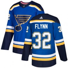 Men Adidas St. Louis Blues #32 Brian Flynn Authentic Royal Blue Home NHL Jersey