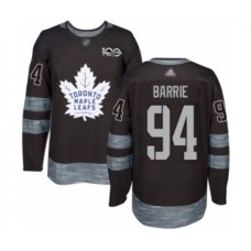 Men Toronto Maple Leafs #94 Tyson Barrie Authentic Black 1917-2017 100th Anniversary Hockey Stitched Jersey