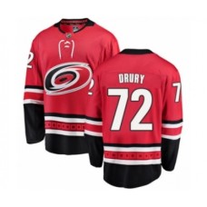 Men Carolina Hurricanes #72 Jack Drury Authentic Red Home Fanatics Branded Breakaway NHL Jersey