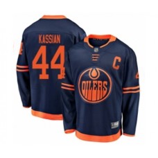 Men Edmonton Oilers #44 Zack Kassian Authentic Navy Blue Alternate Fanatics Branded Breakaway Hockey Stitched Jersey