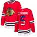 Men Adidas Chicago Blackhawks #5 Adam Clendening Authentic Red USA Flag Fashion NHL Jersey