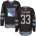 Men Adidas New York Rangers #33 Fredrik Claesson Authentic Black 1917-2017 100th Anniversary NHL Jersey