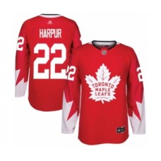 Men Toronto Maple Leafs #22 Ben Harpur Authentic Red Alternate Hockey Stitched Jersey