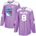 Men Adidas New York Rangers #8 Cody McLeod Authentic Purple Fights Cancer Practice NHL Jersey