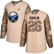 Men Adidas Buffalo Sabres #26 Rasmus Dahlin Authentic Camo Veterans Day Practice NHL Jersey