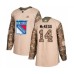 Men New York Rangers #14 Greg McKegg Authentic Camo Veterans Day Practice Hockey Stitched Jersey