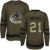 Men Adidas Vancouver Canucks #21 Antoine Roussel Authentic Green Salute to Service NHL Jersey