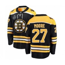 Men Boston Bruins #27 John Moore Authentic Black Home Fanatics Branded Breakaway 2019 Stanley Cup Final Bound Hockey Jersey