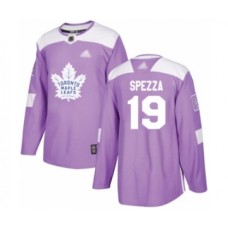 Men Toronto Maple Leafs #19 Jason Spezza Authentic Purple Fights Cancer Practice Hockey Stitched Jersey