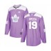 Men Toronto Maple Leafs #19 Jason Spezza Authentic Purple Fights Cancer Practice Hockey Stitched Jersey