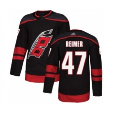 Men Carolina Hurricanes #47 James Reimer Authentic Black Alternate Hockey Stitched Jersey