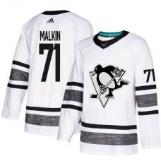 Men Adidas Pittsburgh Penguins #71 Evgeni Malkin White 2019 All-Star Game Parley Authentic Stitched NHL Jersey