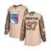 Men New York Rangers #97 Matthew Robertson Authentic Camo Veterans Day Practice Hockey Stitched Jersey