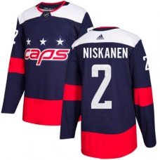 Men Adidas Washington Capitals #2 Matt Niskanen Authentic Navy Blue 2018 Stadium Series NHL Jersey