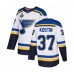 Men St. Louis Blues #37 Klim Kostin Authentic White Away 2019 Stanley Cup Final Bound Hockey Jersey