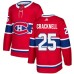 Men Adidas Montreal Canadiens #25 Adam Cracknell Authentic Red Home NHL Jersey