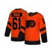 Men Philadelphia Flyers #61 Justin Braun Authentic Orange 2019 Stadium Series Hockey Stitched Jersey