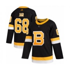 Men Boston Bruins #68 Jaromir Jagr Authentic Black Alternate Hockey Stitched Jersey