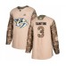 Men Nashville Predators #3 Steven Santini Authentic Camo Veterans Day Practice Hockey Stitched Jersey