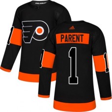 Men Adidas Philadelphia Flyers #1 Bernie Parent Premier Black Alternate NHL Jersey