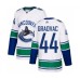 Men Vancouver Canucks #44 Tyler Graovac Authentic White Away Hockey Stitched Jersey