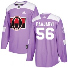 Men Adidas Ottawa Senators #56 Magnus Paajarvi Authentic Purple Fights Cancer Practice NHL Jersey